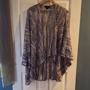 Steve Madden Chevron Patterned Kimono Wrap Coverup One Size